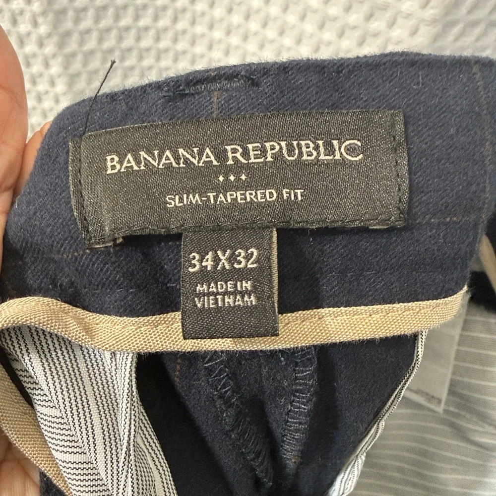 Banana Republic Slim Tapered Plaid Men’s Pants Size 34/32
